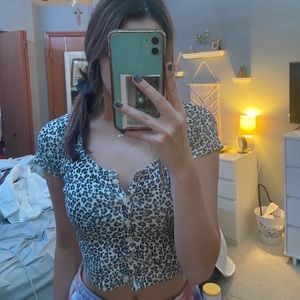brandy melville cheetah top